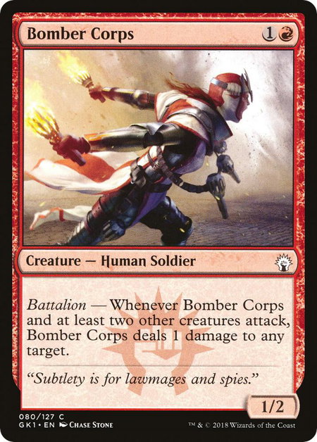 Bomber Corps - Guilds of Ravnica: Guild Kits Magic: The Gathering trading card