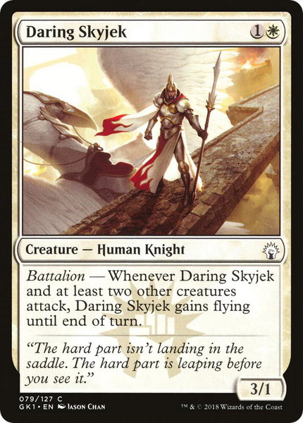 Daring Skyjek trading card from Guilds of Ravnica: Guild Kits Daring Skyjek - Guilds of Ravnica: Guild Kits Magic: The Gathering trading card