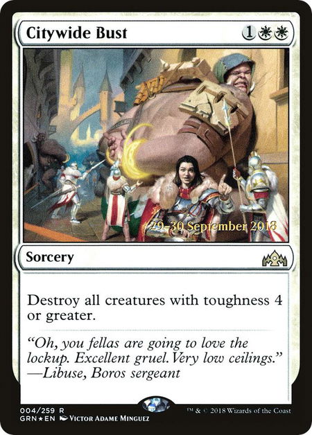 Citywide Bust - Prerelease Cards Magic: The Gathering trading card