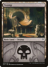 Swamp (075) - Guilds of Ravnica: Guild Kits (GR1) #75 - Land Magic: The Gathering Trading Card