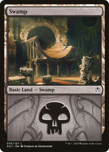Swamp (075) - Guilds of Ravnica: Guild Kits Magic: The Gathering trading card