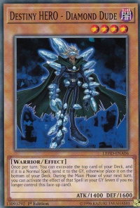 Destiny HERO - Diamond Dude - Legendary Hero Decks (LDK4) #LEHD-ENA06 - Common / Short Print YuGiOh Trading Card