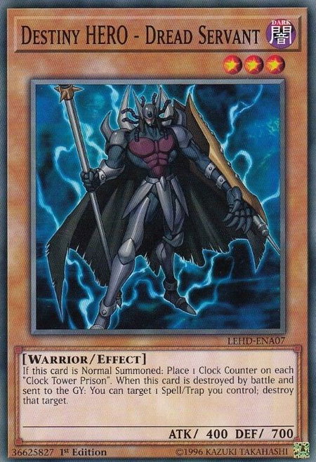 Destiny HERO - Dread Servant - Legendary Hero Decks YuGiOh trading card
