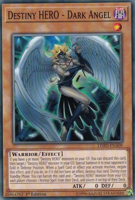 Destiny HERO - Dark Angel - Legendary Hero Decks YuGiOh trading card