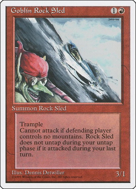Goblin Rock Sled - Fourth Edition Magic: The Gathering trading card