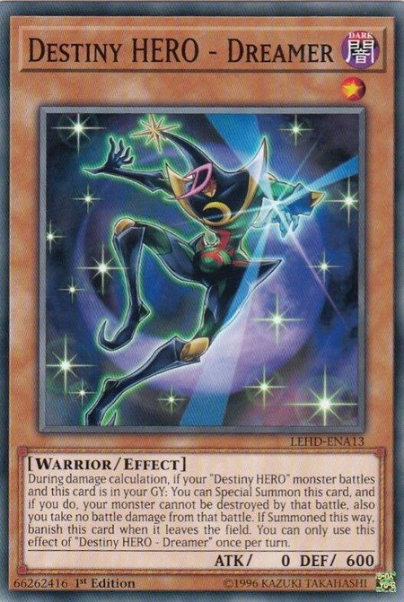Destiny HERO - Dreamer - Legendary Hero Decks YuGiOh trading card