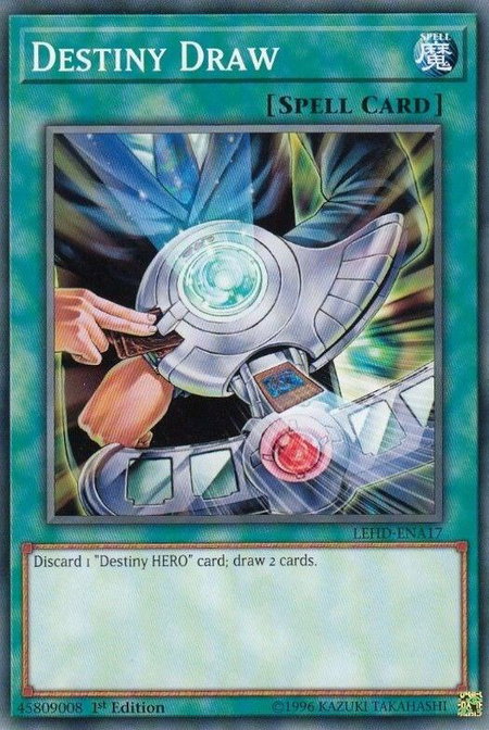Destiny Draw trading card from Legendary Hero Decks Destiny Draw - Legendary Hero Decks YuGiOh trading card