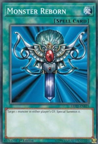 Monster Reborn (B) - Legendary Hero Decks (LDK4) #LEHD-ENB19 - Common / Short Print YuGiOh Trading Card