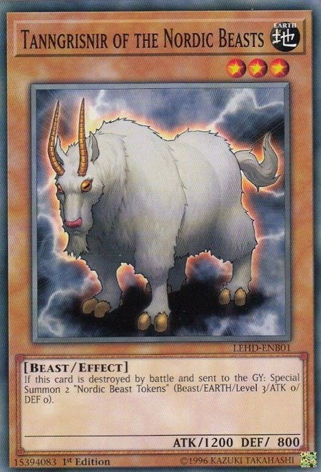 Tanngrisnir of the Nordic Beasts - Legendary Hero Decks YuGiOh trading card