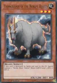 Tanngrisnir of the Nordic Beasts (UR) - Legendary Hero Decks (LDK4) #LEHD-ENB01 - Ultra Rare YuGiOh Trading Card