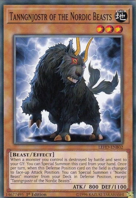 Tanngnjostr of the Nordic Beasts - Legendary Hero Decks YuGiOh trading card