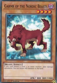 Garmr of the Nordic Beasts - Legendary Hero Decks (LDK4) #LEHD-ENB03 - Common / Short Print YuGiOh Trading Card