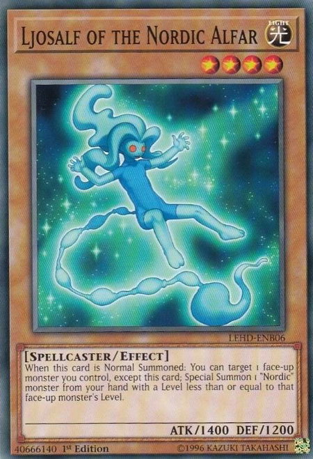 Ljosalf of the Nordic Alfar - Legendary Hero Decks YuGiOh trading card