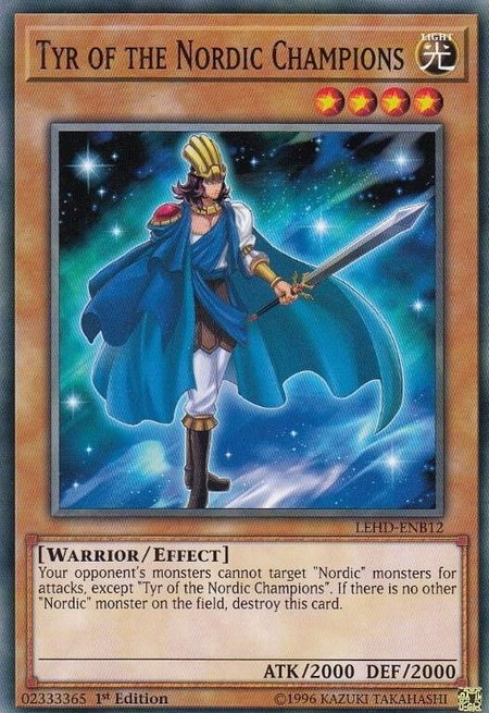 Tyr of the Nordic Champions - Legendary Hero Decks YuGiOh trading card