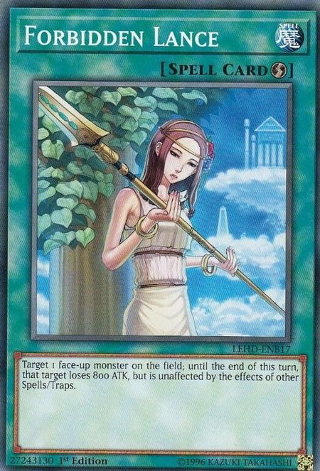 Forbidden Lance trading card from Legendary Hero Decks Forbidden Lance - Legendary Hero Decks YuGiOh trading card