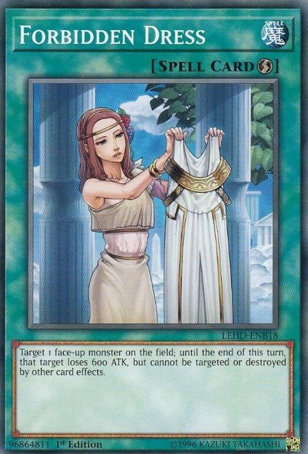 Forbidden Dress trading card from Legendary Hero Decks Forbidden Dress - Legendary Hero Decks YuGiOh trading card
