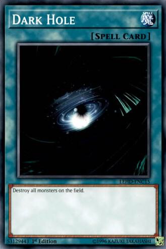 Dark Hole trading card from Legendary Hero Decks Dark Hole - Legendary Hero Decks YuGiOh trading card