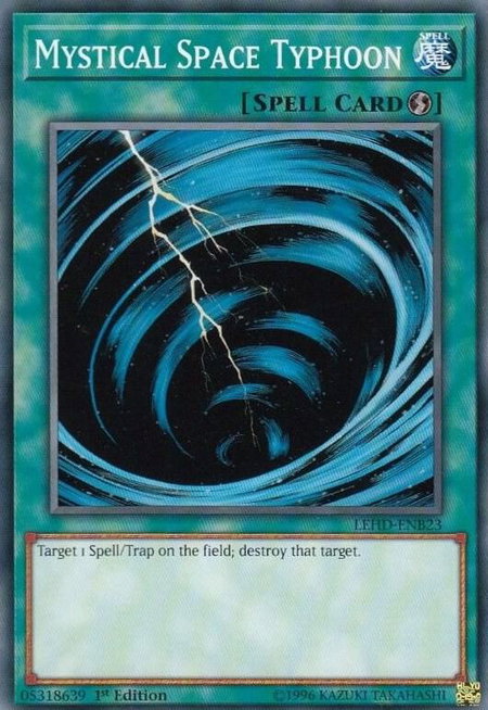 Mystical Space Typhoon trading card from Legendary Hero Decks Mystical Space Typhoon - Legendary Hero Decks YuGiOh trading card