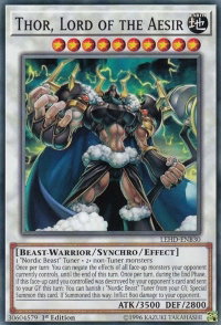 Thor, Lord of the Aesir - Legendary Hero Decks (LDK4) #LEHD-ENB30 - Common / Short Print YuGiOh Trading Card
