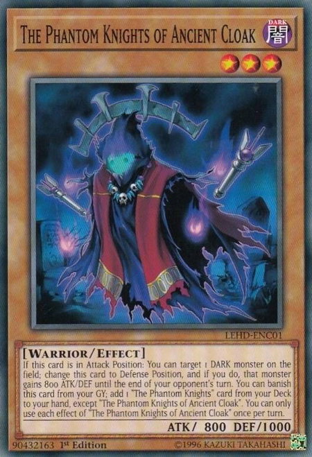 The Phantom Knights of Ancient Cloak - Legendary Hero Decks YuGiOh trading card