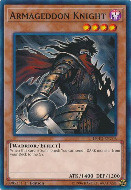 Armageddon Knight - Legendary Hero Decks YuGiOh trading card