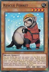 Rescue Ferret - Legendary Hero Decks (LDK4) #LEHD-ENC08 - Common / Short Print YuGiOh Trading Card