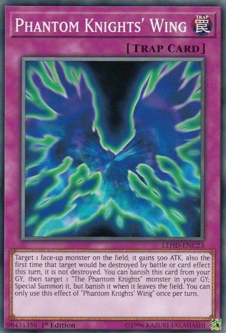 Phantom Knights' Wing trading card from Legendary Hero Decks Phantom Knights' Wing - Legendary Hero Decks YuGiOh trading card