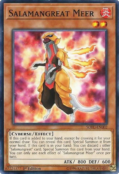 Salamangreat Meer trading card from Soul Fusion Salamangreat Meer - Soul Fusion YuGiOh trading card