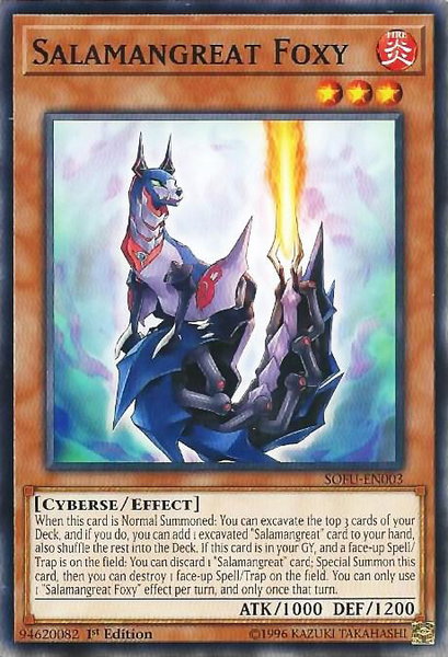 Salamangreat Foxy - Soul Fusion YuGiOh trading card
