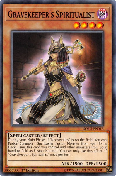 Gravekeeper's Spiritualist trading card from Soul Fusion Gravekeeper's Spiritualist - Soul Fusion YuGiOh trading card