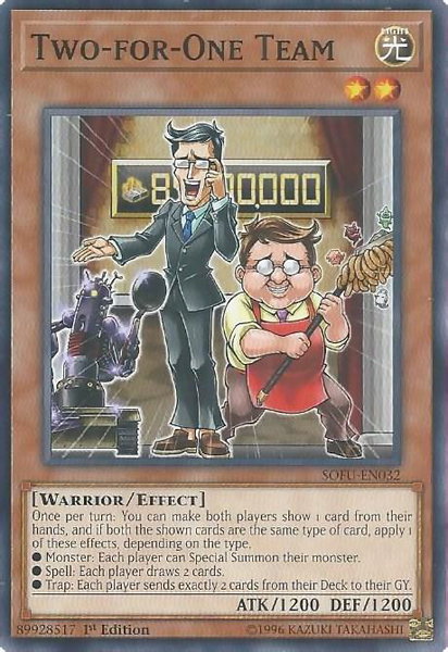 Two-for-One Team trading card from Soul Fusion Two-for-One Team - Soul Fusion YuGiOh trading card
