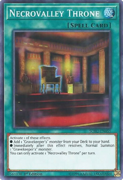 Necrovalley Throne - Soul Fusion YuGiOh trading card