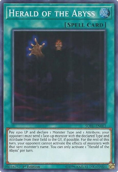 Herald of the Abyss - Soul Fusion YuGiOh trading card