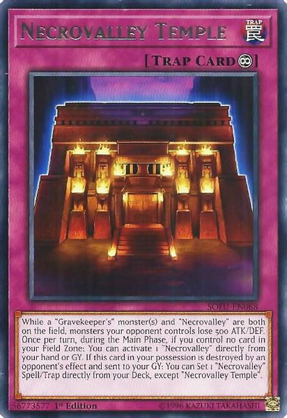 Necrovalley Temple - Soul Fusion YuGiOh trading card