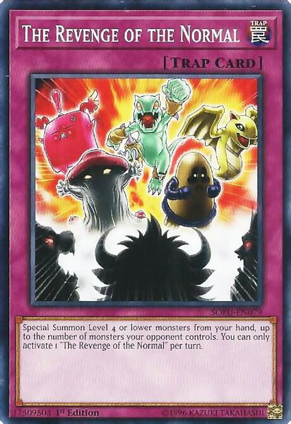 The Revenge of the Normal trading card from Soul Fusion The Revenge of the Normal - Soul Fusion YuGiOh trading card