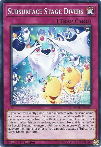 Subsurface Stage Divers trading card from Soul Fusion Subsurface Stage Divers - Soul Fusion YuGiOh trading card