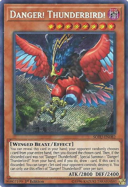 Danger! Thunderbird! trading card from Soul Fusion Danger! Thunderbird! - Soul Fusion YuGiOh trading card