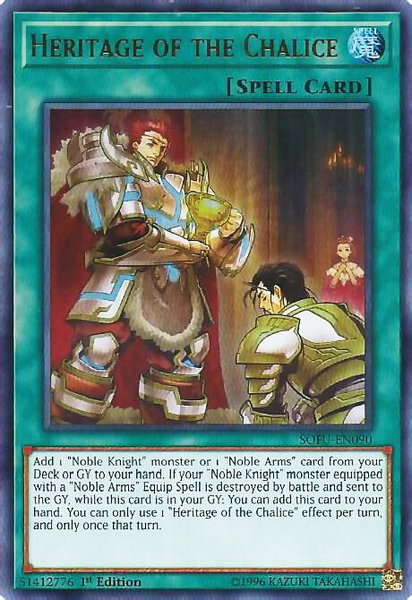 Heritage of the Chalice trading card from Soul Fusion Heritage of the Chalice - Soul Fusion YuGiOh trading card