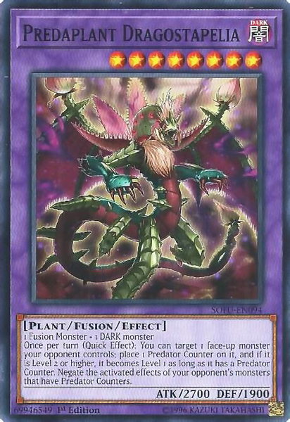 Predaplant Dragostapelia - Soul Fusion YuGiOh trading card