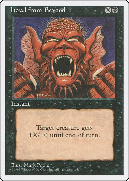 Howl from Beyond - Fourth Edition Magic: The Gathering trading card