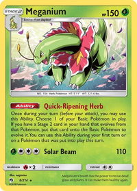 Meganium - SM - Lost Thunder (SM8) #8/214 - Holo Rare Pokémon Trading Card