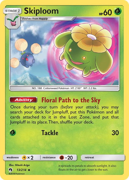 Skiploom - SM - Lost Thunder Pokémon trading card