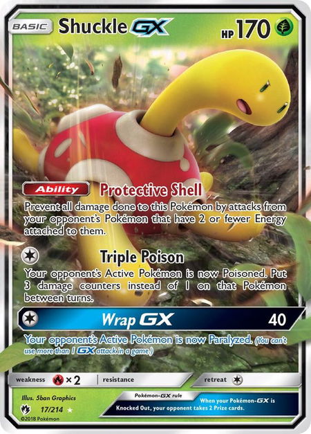Shuckle GX - SM - Lost Thunder Pokémon trading card