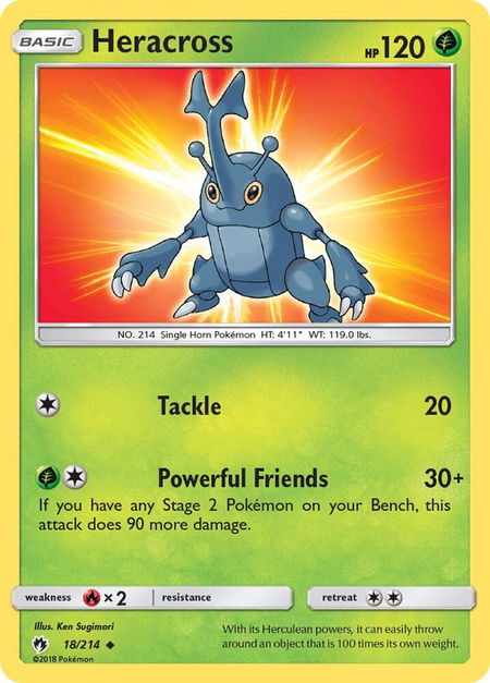 Heracross - SM - Lost Thunder Pokémon trading card