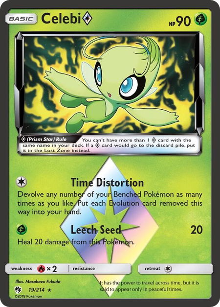 Celebi Prism Star - SM - Lost Thunder Pokémon trading card