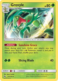 Grovyle - SM - Lost Thunder (SM8) #21/214 - Uncommon Pokémon Trading Card