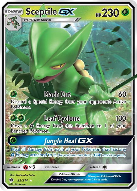Sceptile GX - SM - Lost Thunder Pokémon trading card