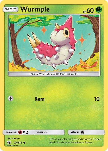 Wurmple (23) - SM - Lost Thunder Pokémon trading card