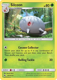Silcoon - SM - Lost Thunder (SM8) #25/214 - Uncommon Pokémon Trading Card