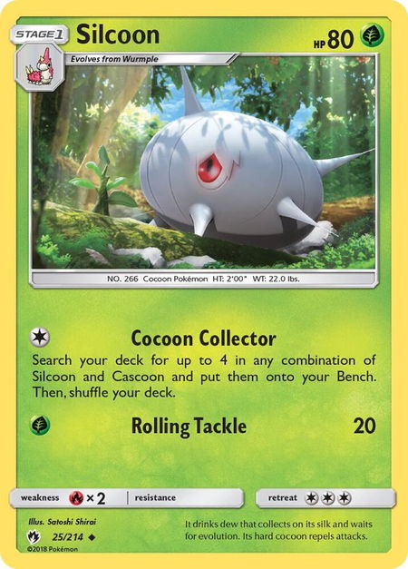 Silcoon - SM - Lost Thunder Pokémon trading card